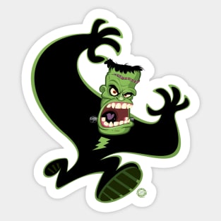 Halloween Frankenstein Shadow Runner Sticker